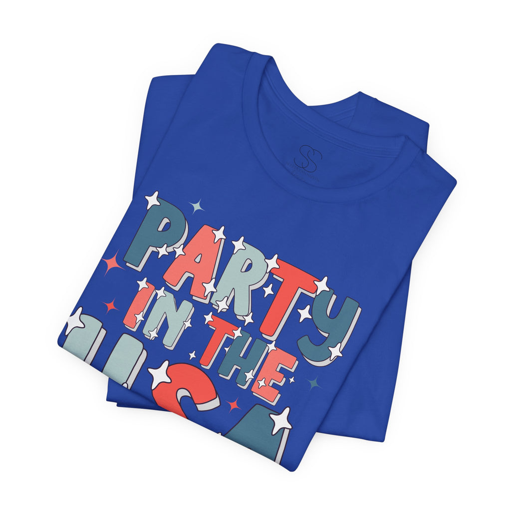 Party in the USA T-Shirt - Patriotic Fourth of July Graphic Tee