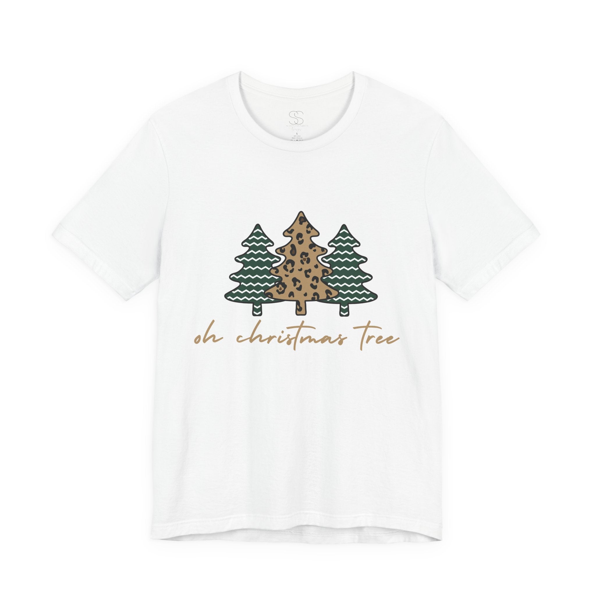Christmas Tree Tee - "Oh Christmas Tree" Leopard & Pine Holiday T-Shirt