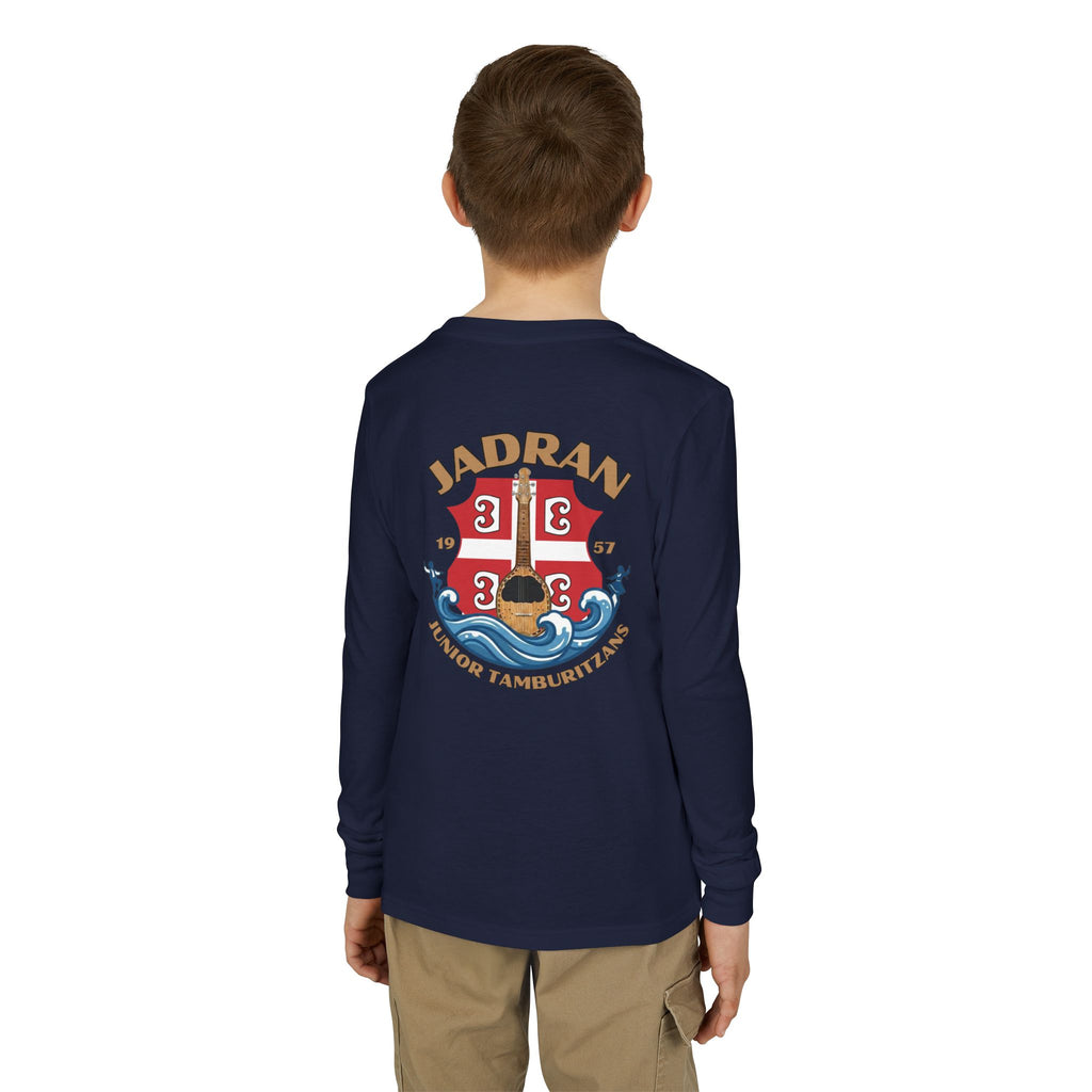 Jadran Junior Tamburitzans Youth Long Sleeve Tee - Serbian Logo