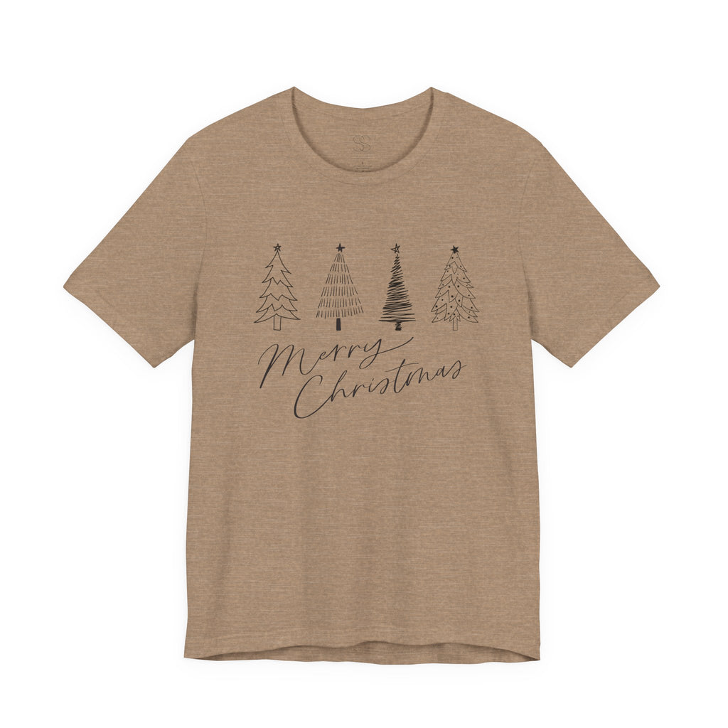 Merry Christmas Minimal Tree Tee