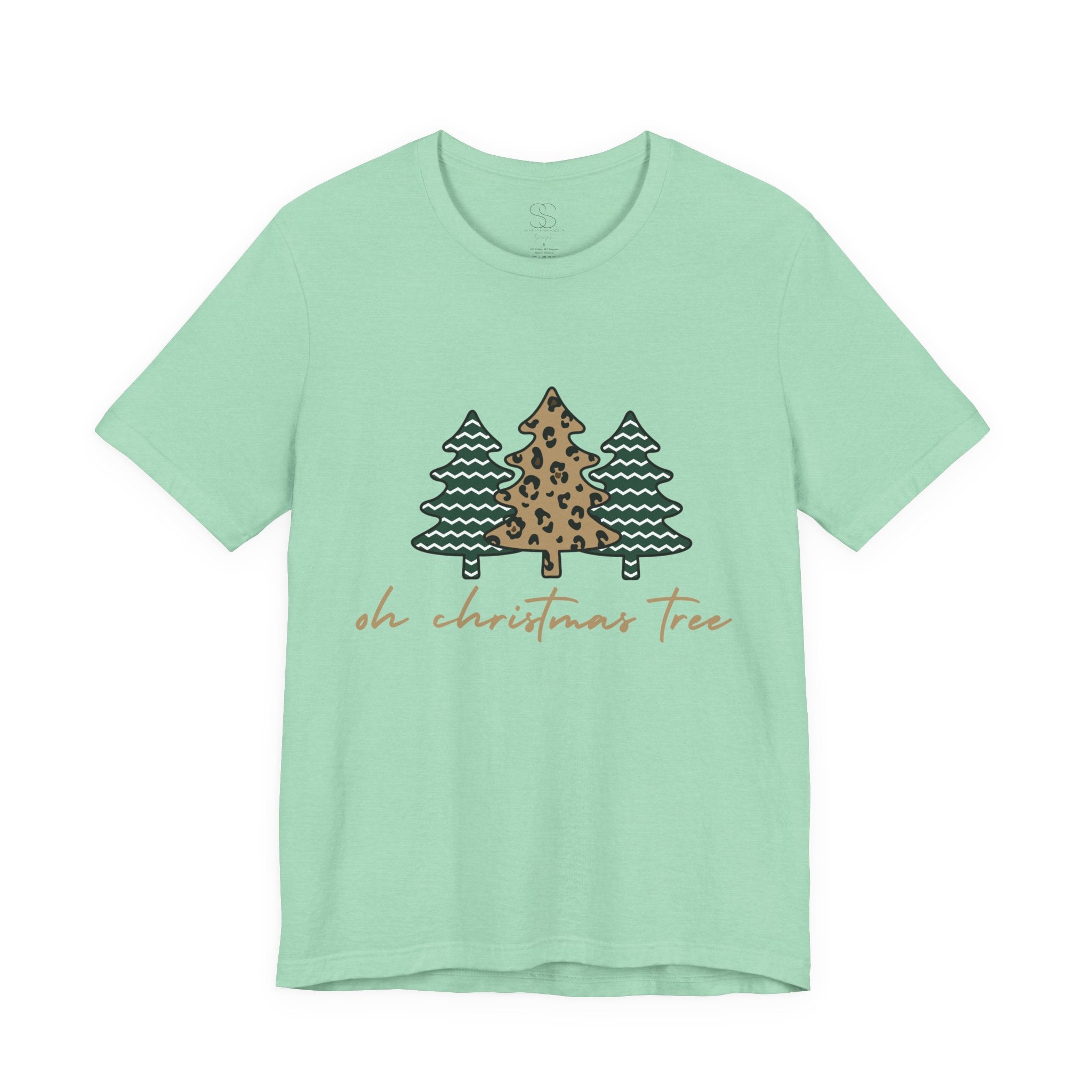 Christmas Tree Tee - "Oh Christmas Tree" Leopard & Pine Holiday T-Shirt