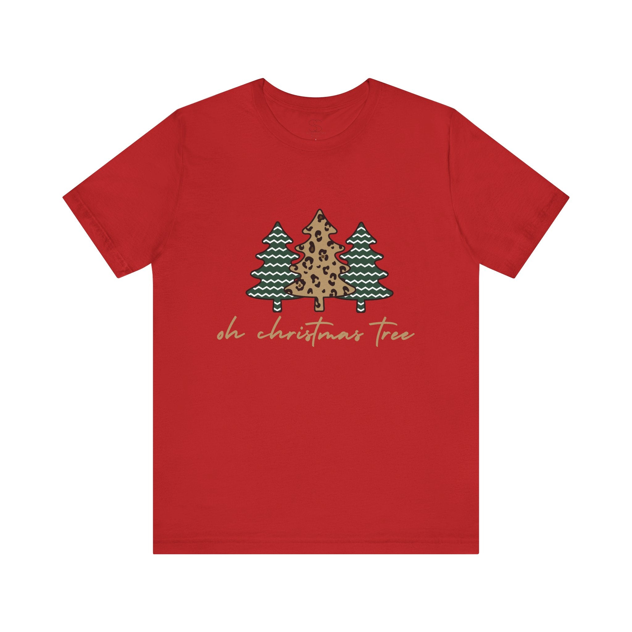 Christmas Tree Tee - "Oh Christmas Tree" Leopard & Pine Holiday T-Shirt