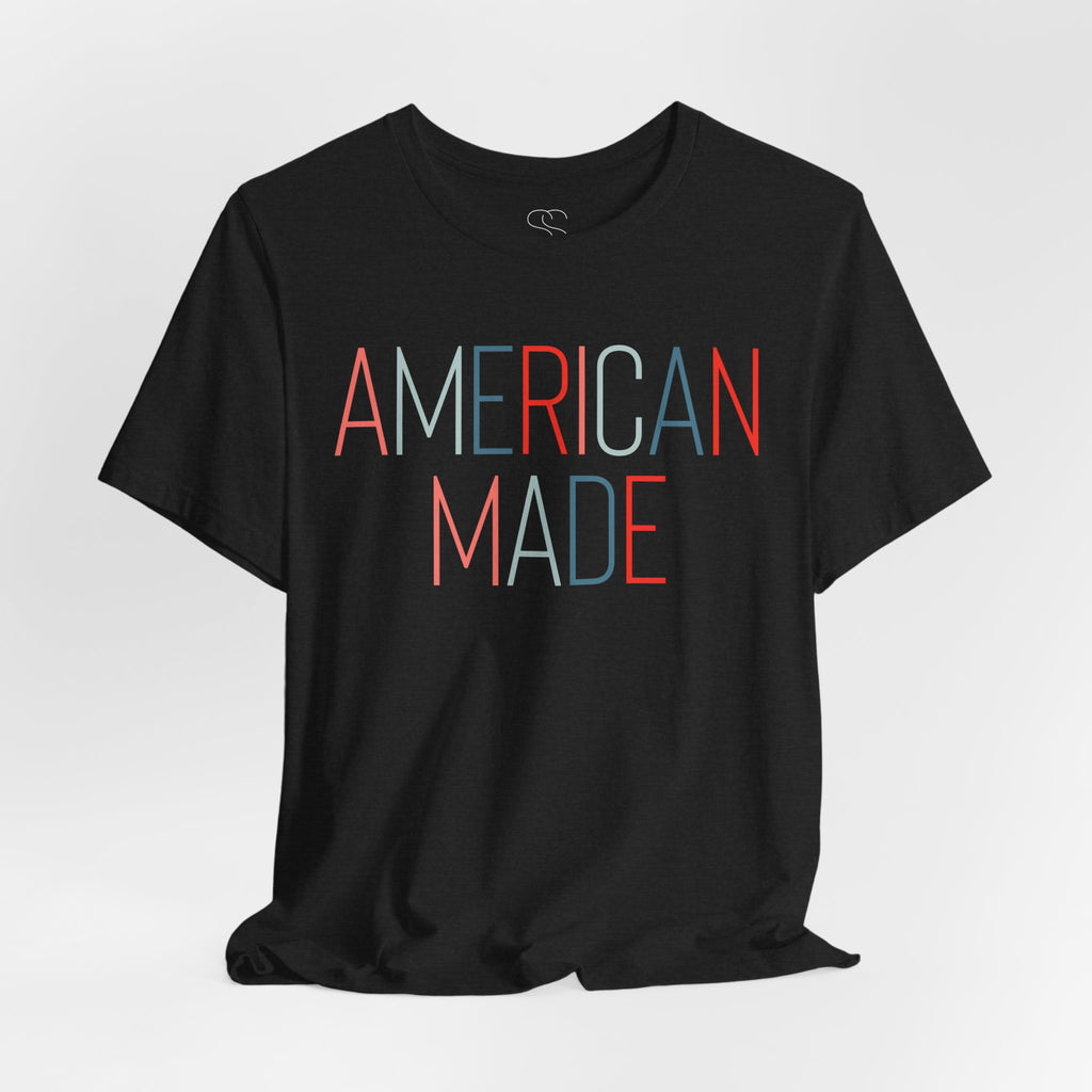 American Made Tee - Retro Red & Blue Graphic T-Shirt