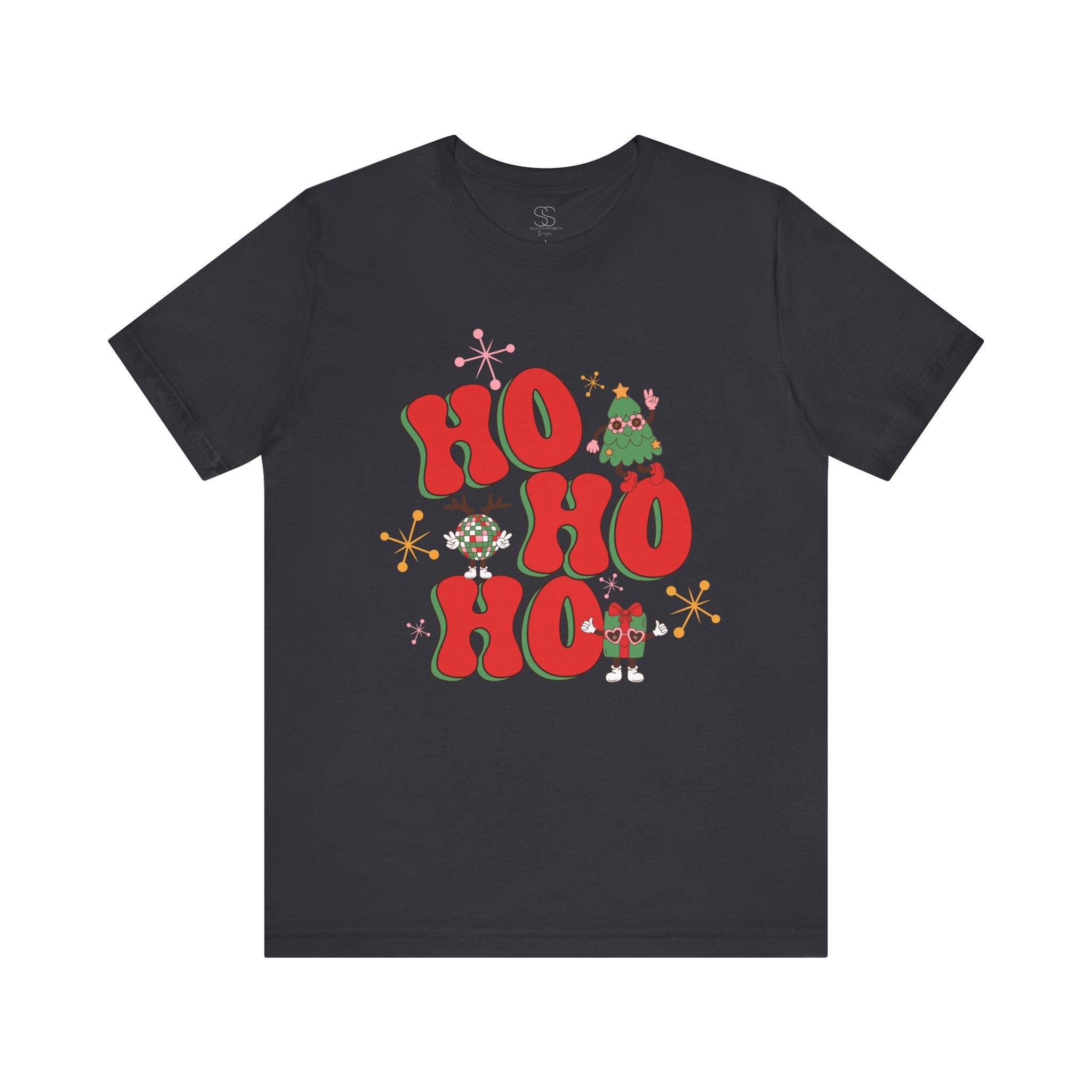 Christmas 'Ho Ho Ho' Tee – Festive Santa & Elf Holiday T-Shirt