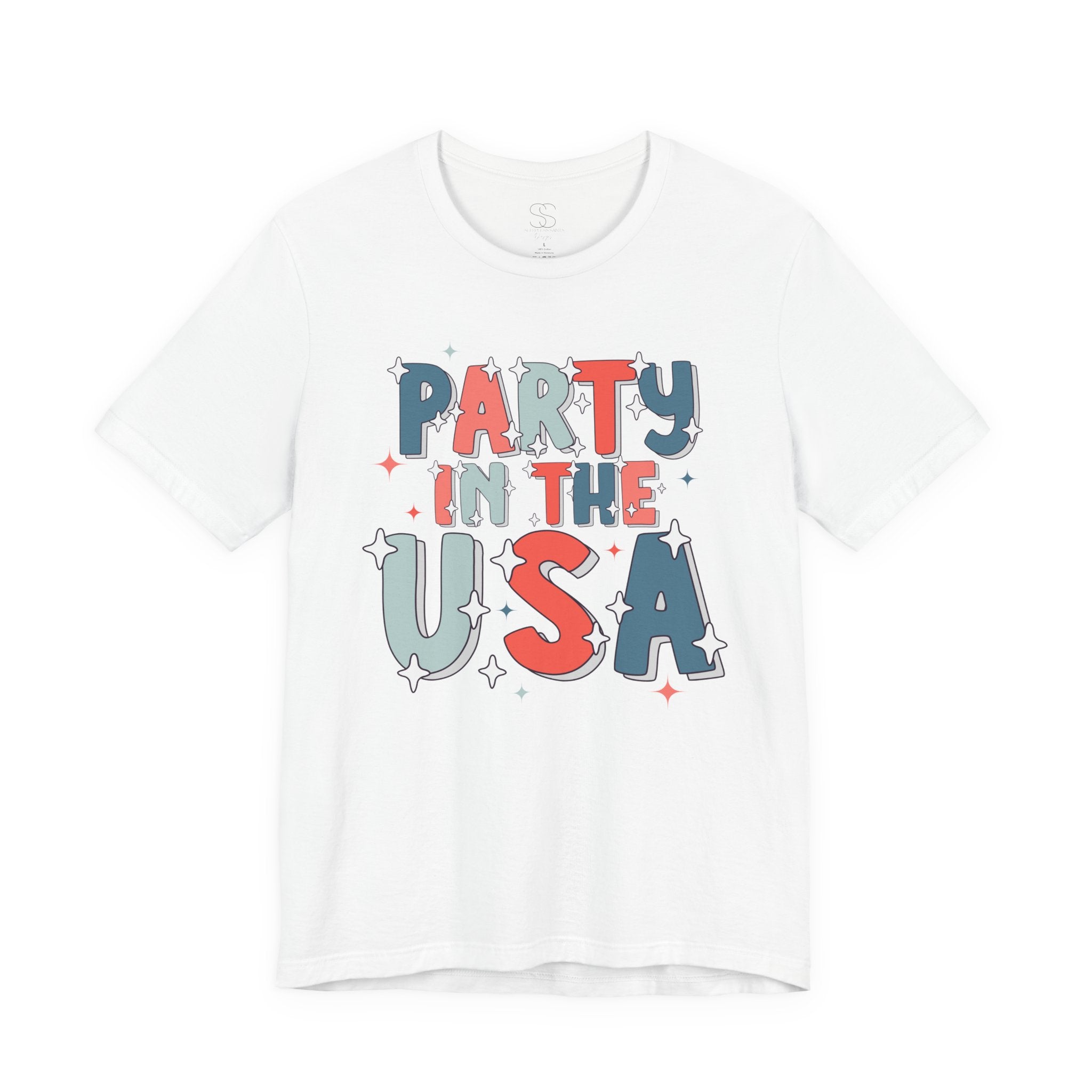 Party in the USA T-Shirt - Patriotic Fourth of July Graphic Tee