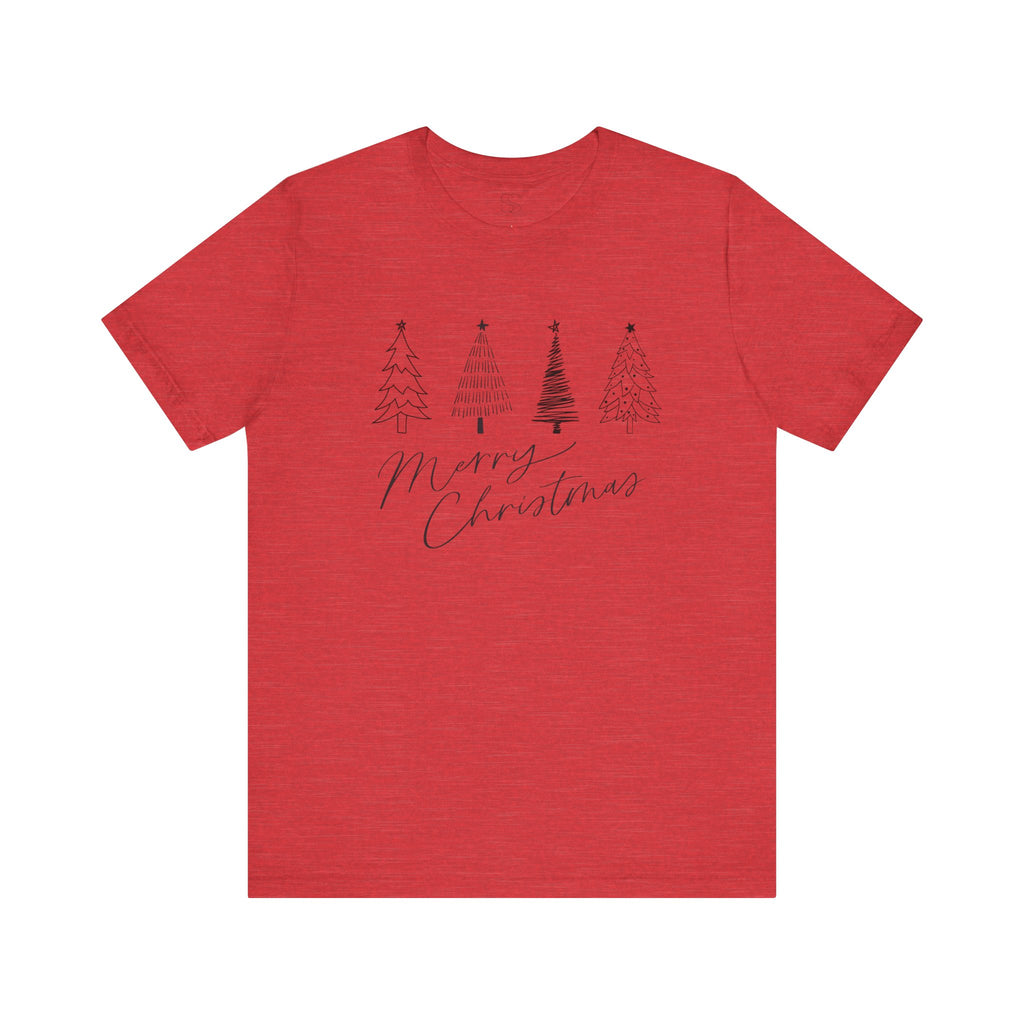 Merry Christmas Minimal Tree Tee