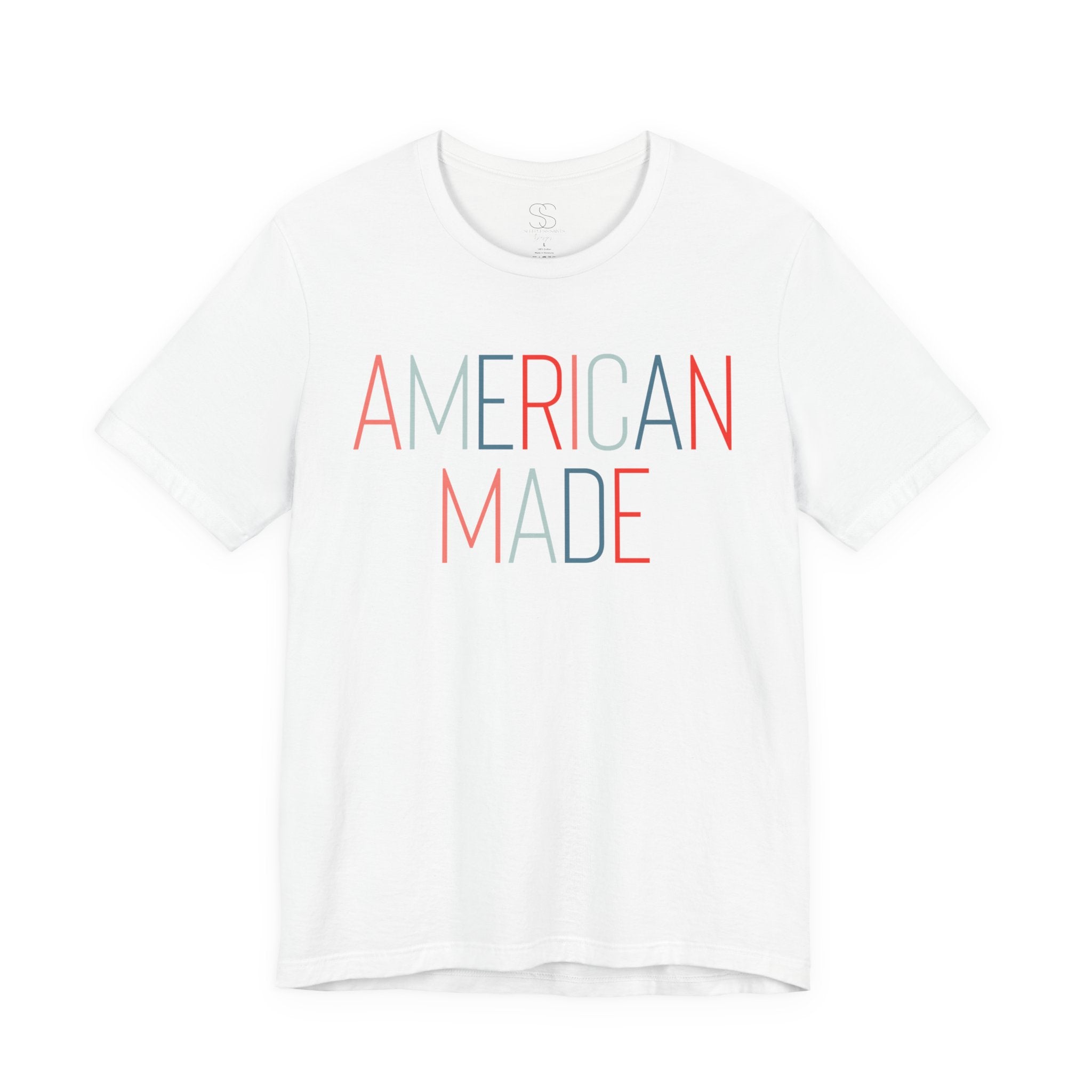American Made Tee - Retro Red & Blue Graphic T-Shirt