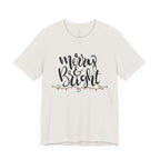 Merry & Bright Christmas Tee - Holiday Light Script T-Shirt