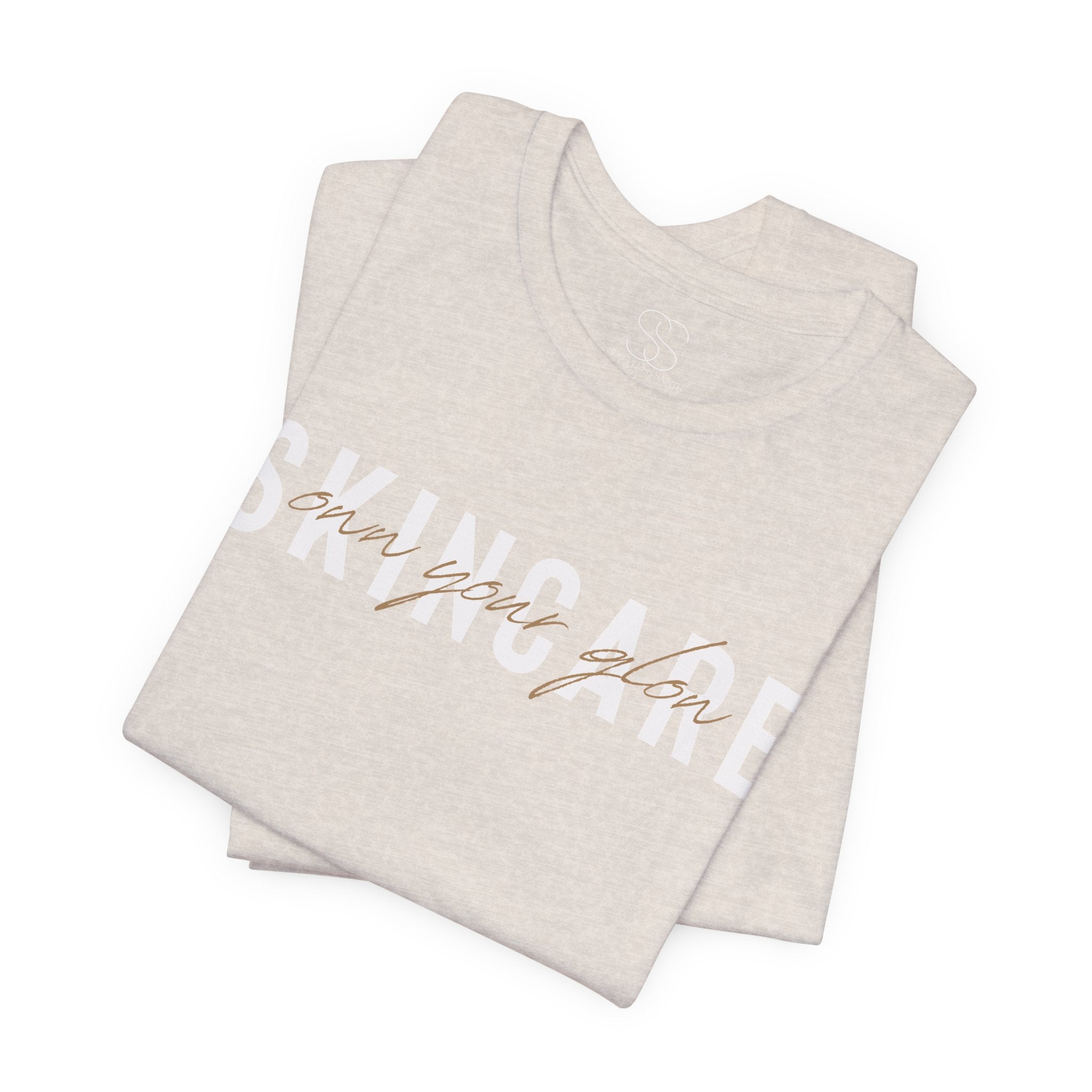 Skincare Graphic Tee — Own Your Glow Script Logo T-Shirt