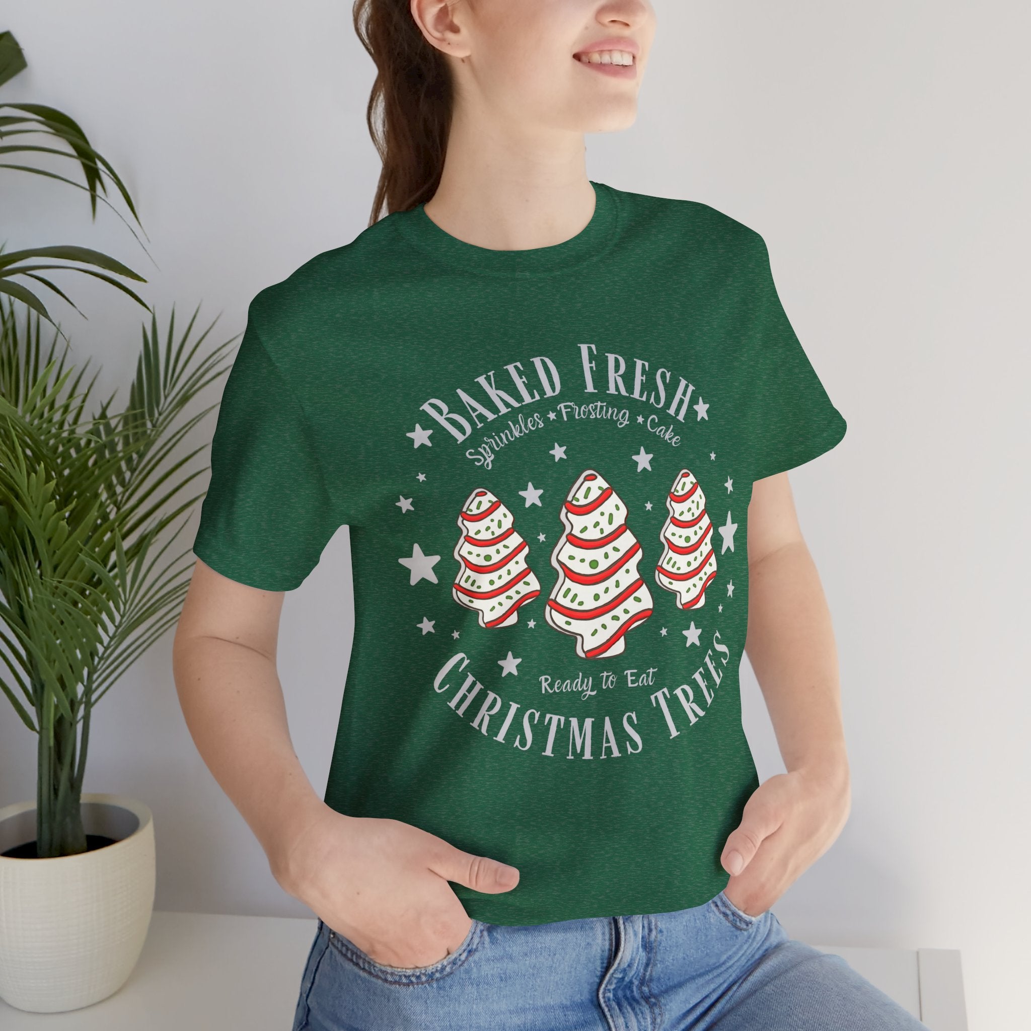 Baked Fresh Christmas Trees T-Shirt — Cute Holiday Baking Graphic Tee