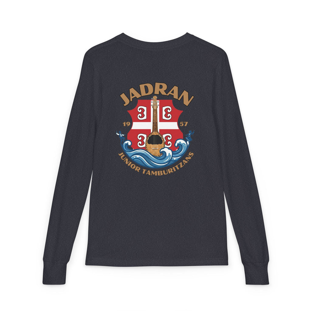 Jadran Junior Tamburitzans Youth Long Sleeve Tee - Serbian Logo