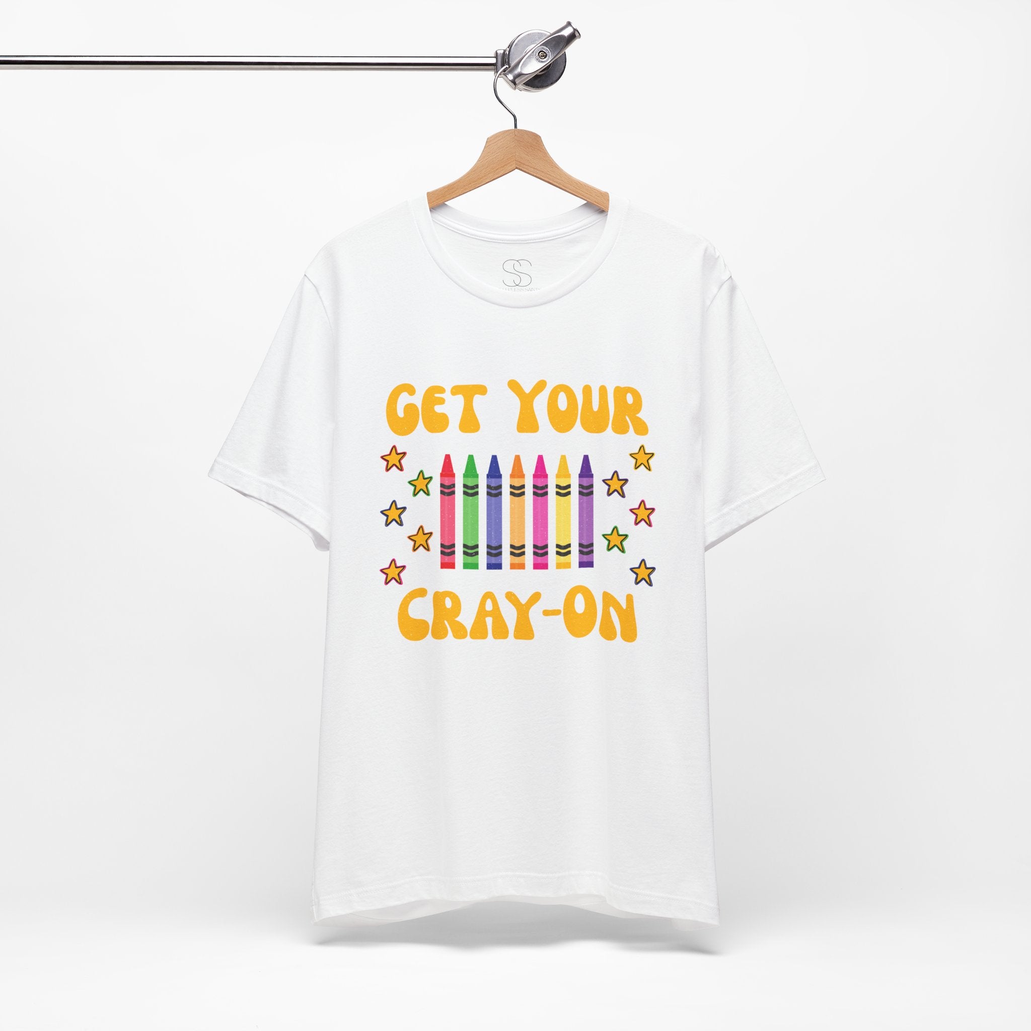 Get Your Cray-On T-Shirt — Funny Teacher/Artist Crayon Tee