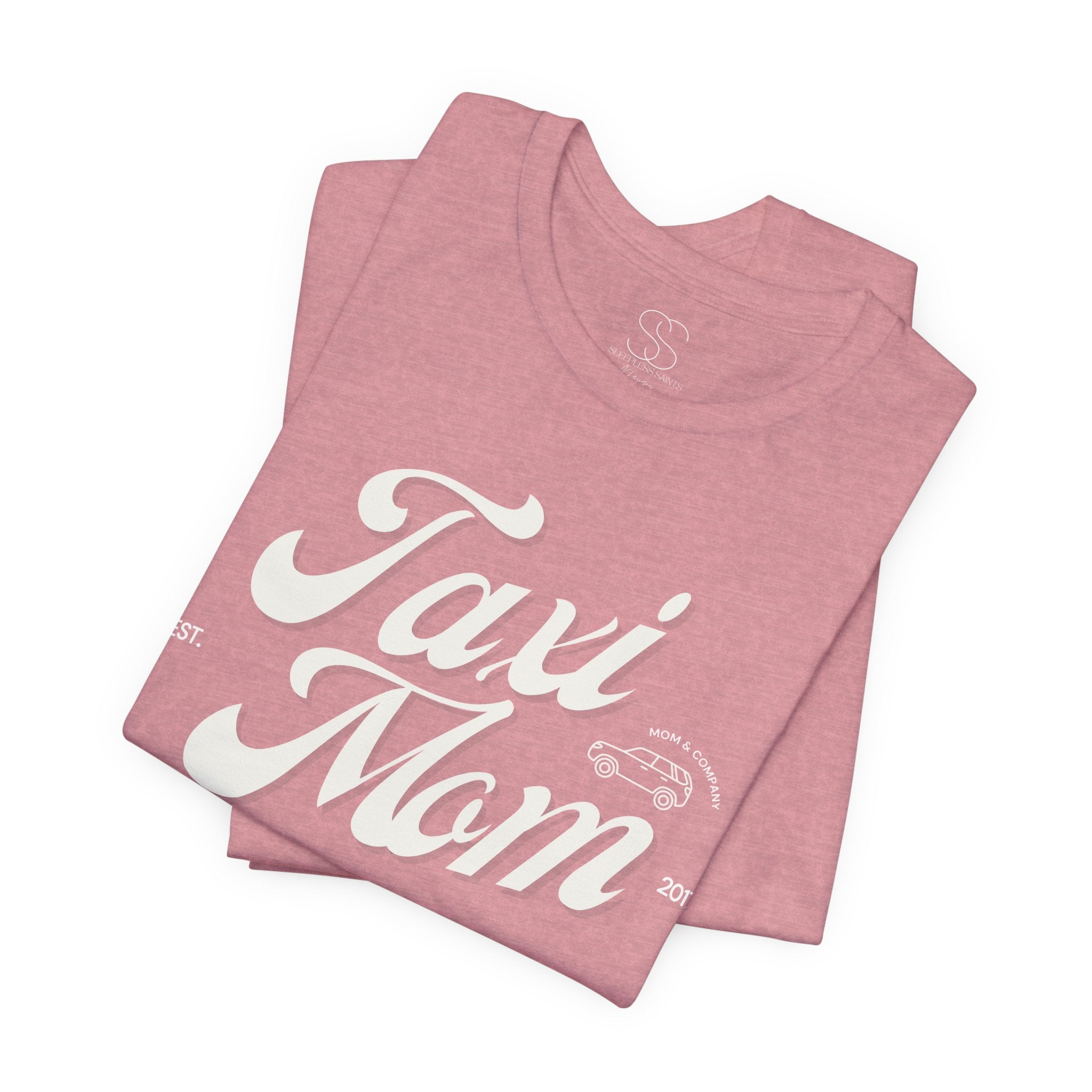 Taxi Mom T‑Shirt — Vintage Script 'Taxi Mom' Graphic Tee