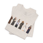Religious Figures Lineup Tee — Saints & Clergy Portrait T-Shirt