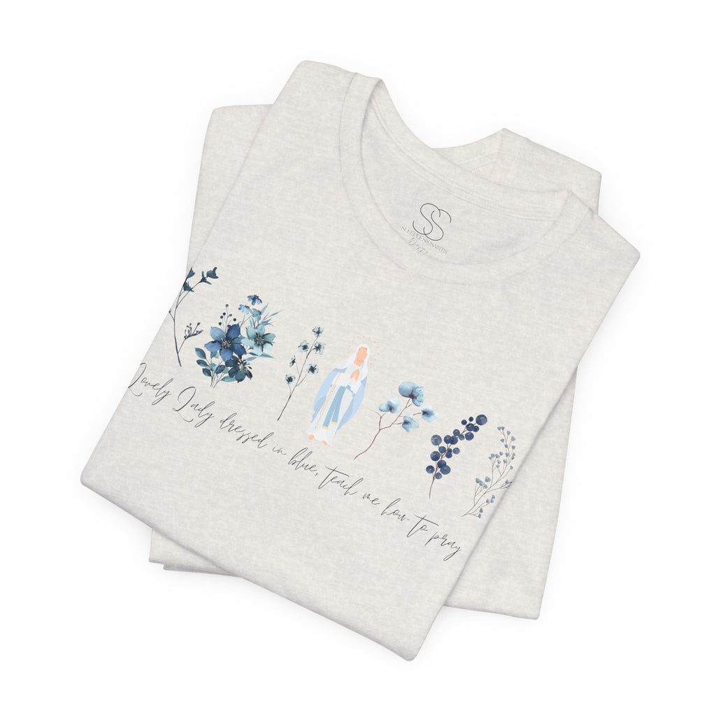 Lovely Lady Dressed in Blue Tee