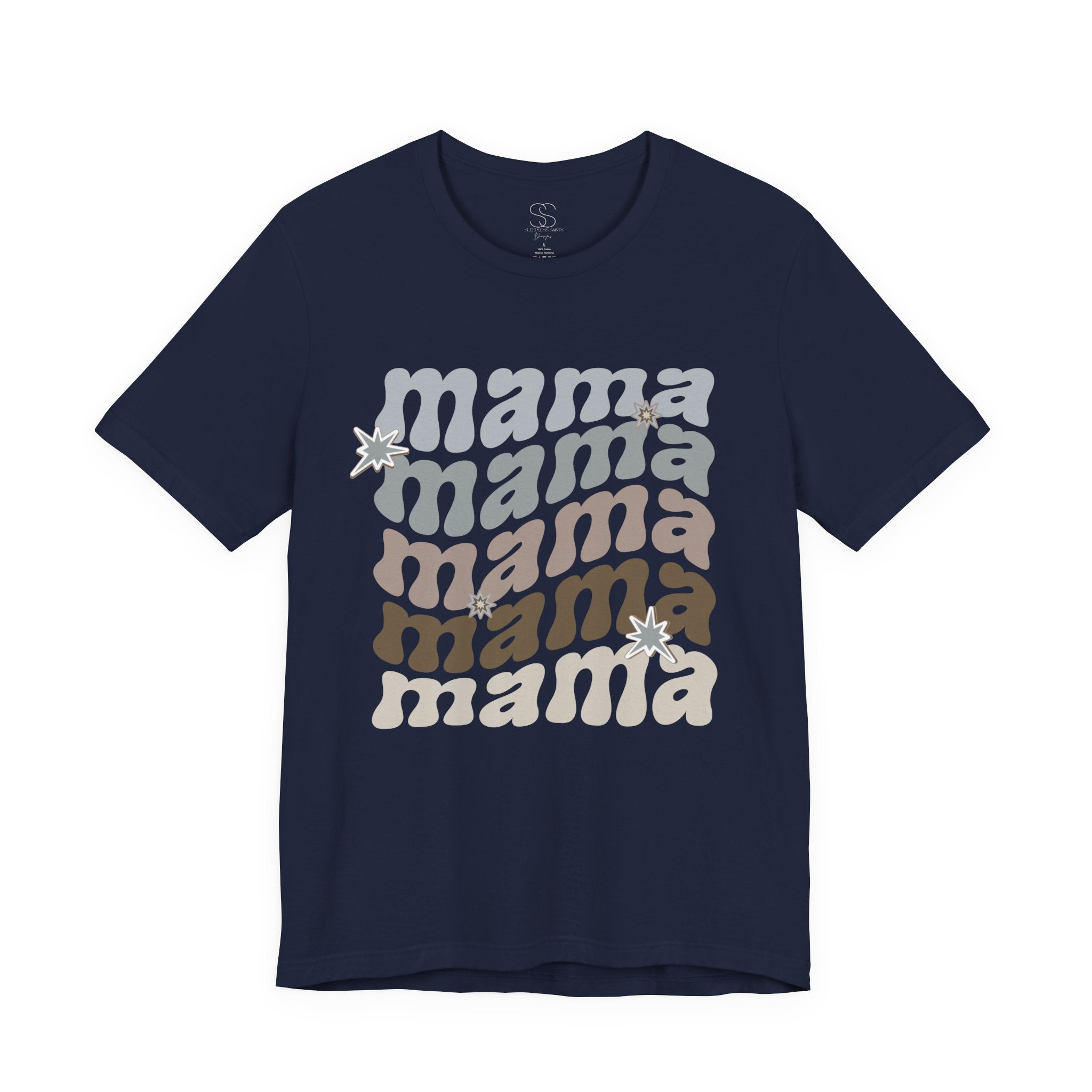 Mama Retro Tee — Vintage-Inspired 'Mama' Stacked Graphic T-Shirt