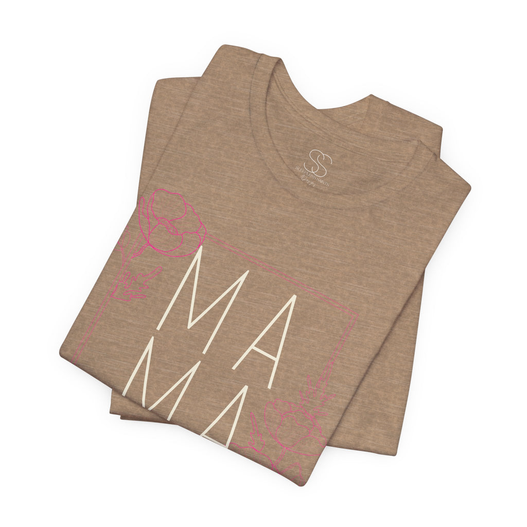 Mama Floral Tee — Modern Minimalist Mother Shirt