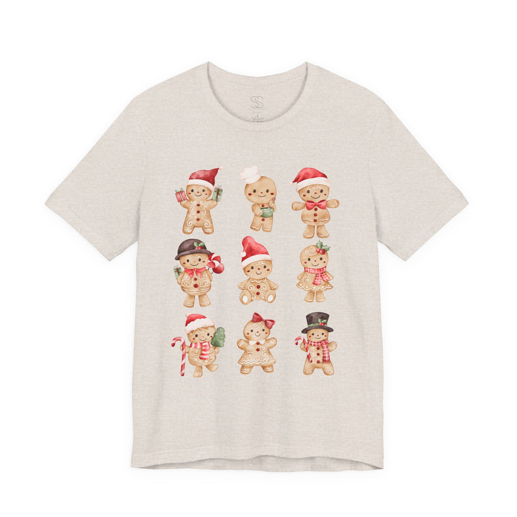 Christmas Gingerbread Characters Tee – Cute Holiday Cookie Shirt