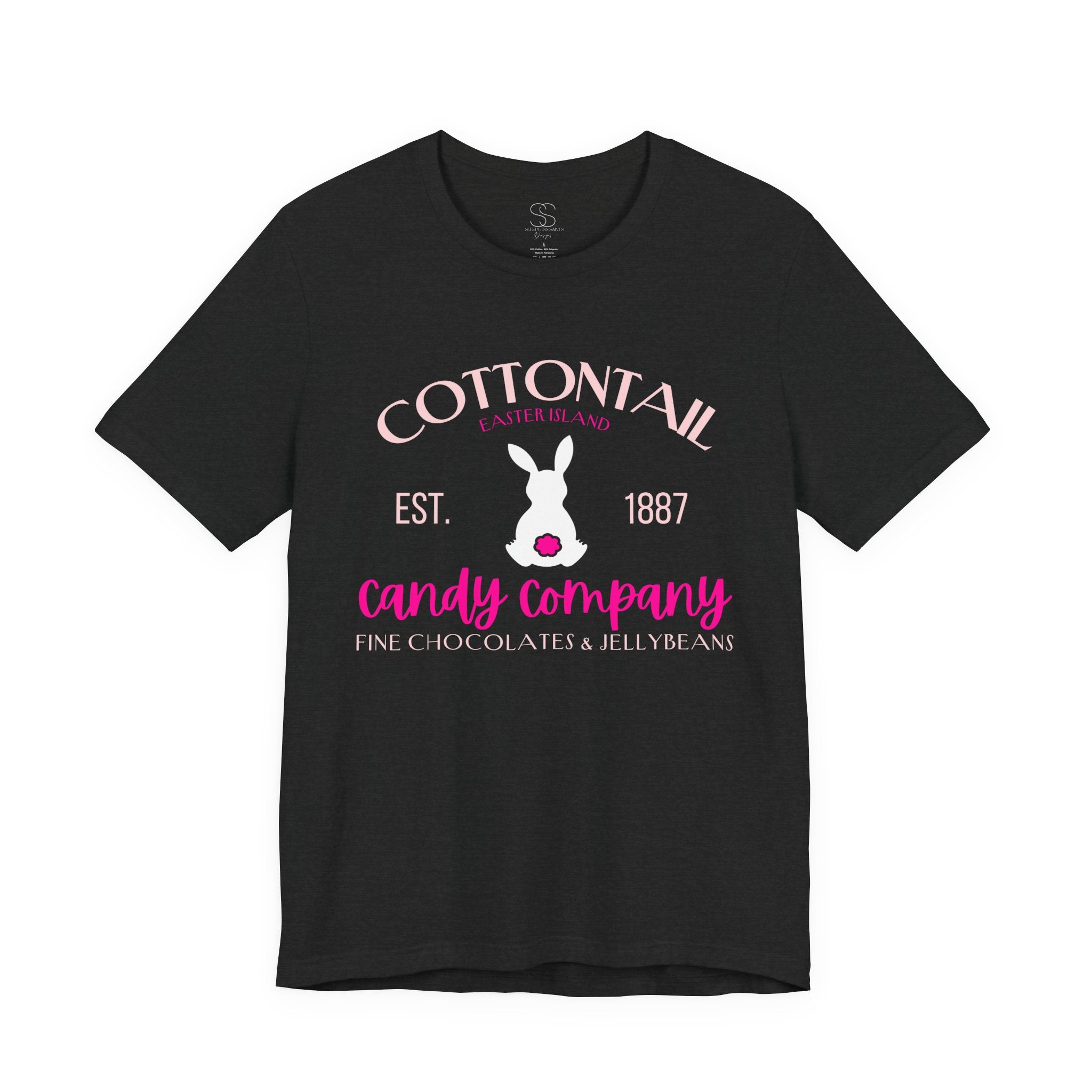 Cottontail Candy Company Tee – Cute Bunny Vintage Candy Shop Shirt