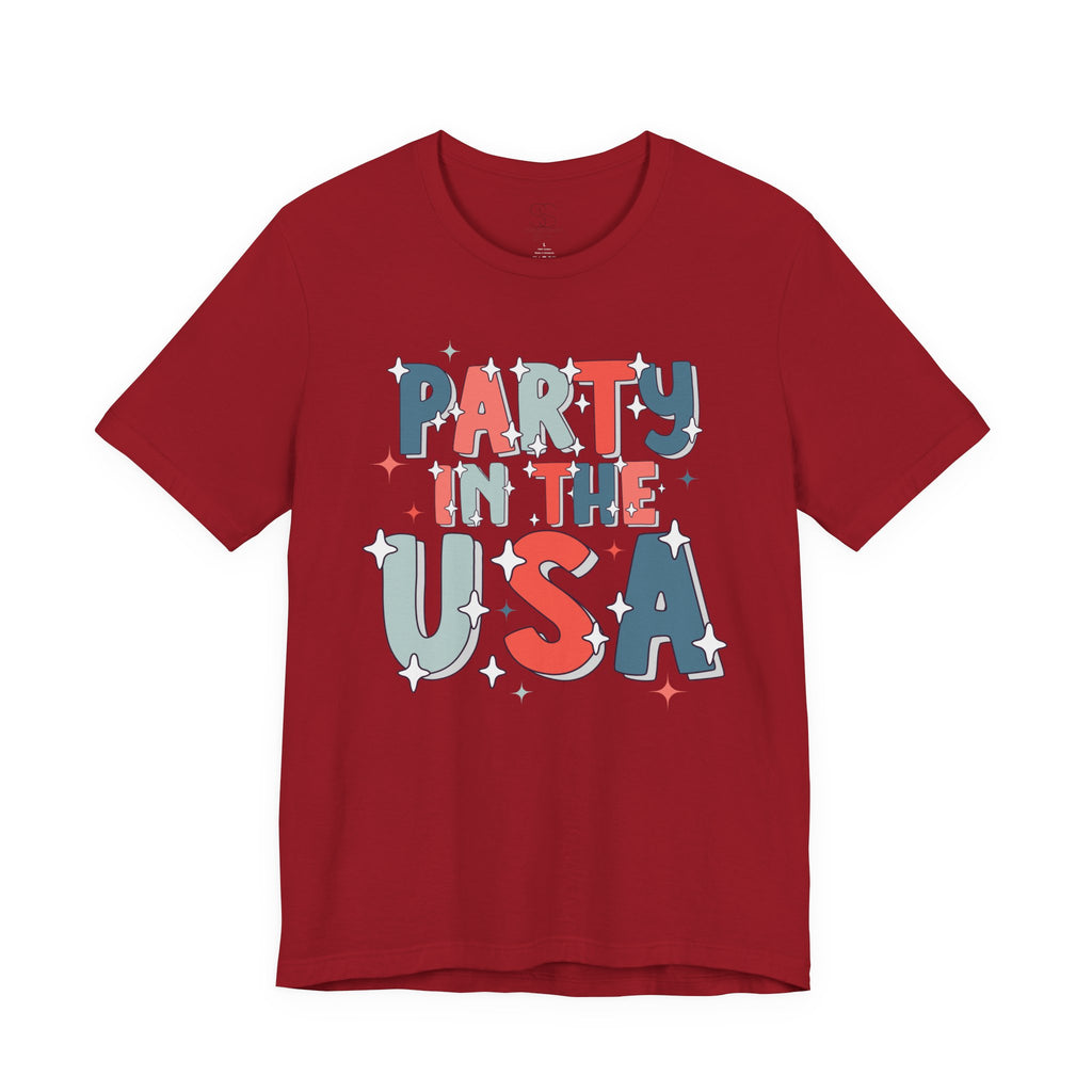 Party in the USA T-Shirt - Patriotic Fourth of July Graphic Tee