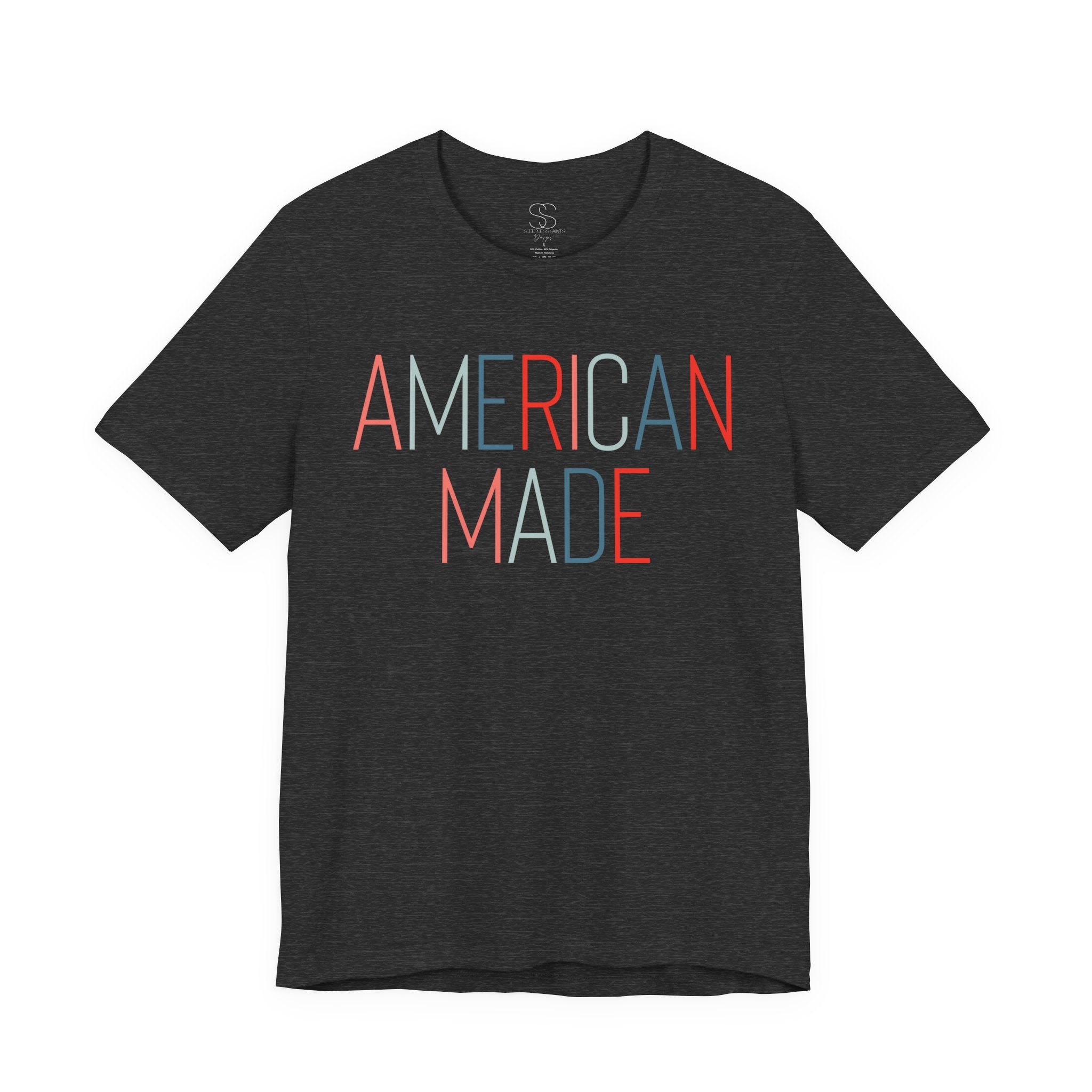 American Made Tee - Retro Red & Blue Graphic T-Shirt