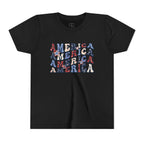 Retro 'America' Patriotic Graphic Youth T-Shirt
