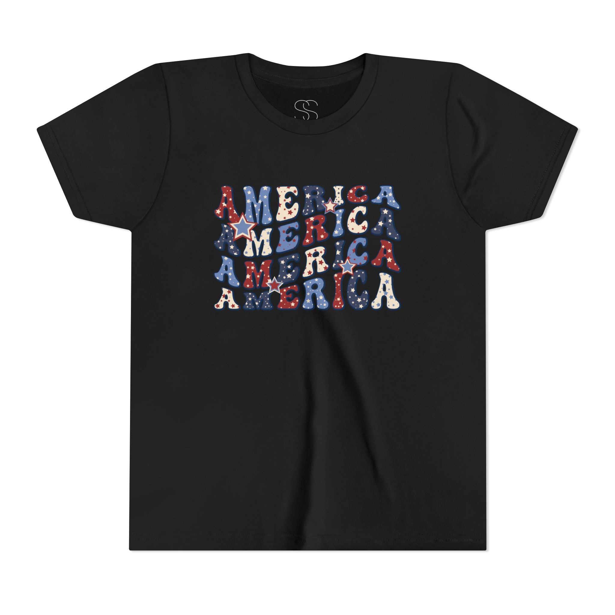 Retro 'America' Patriotic Graphic Youth T-Shirt