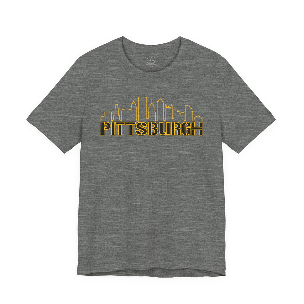 Pittsburgh Skyline T-Shirt — Gold City Outline Tee