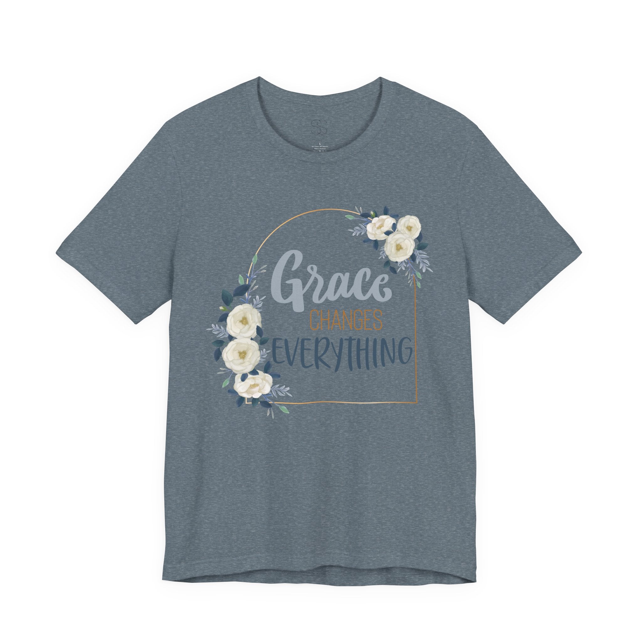 Grace Changes Everything Floral Tee