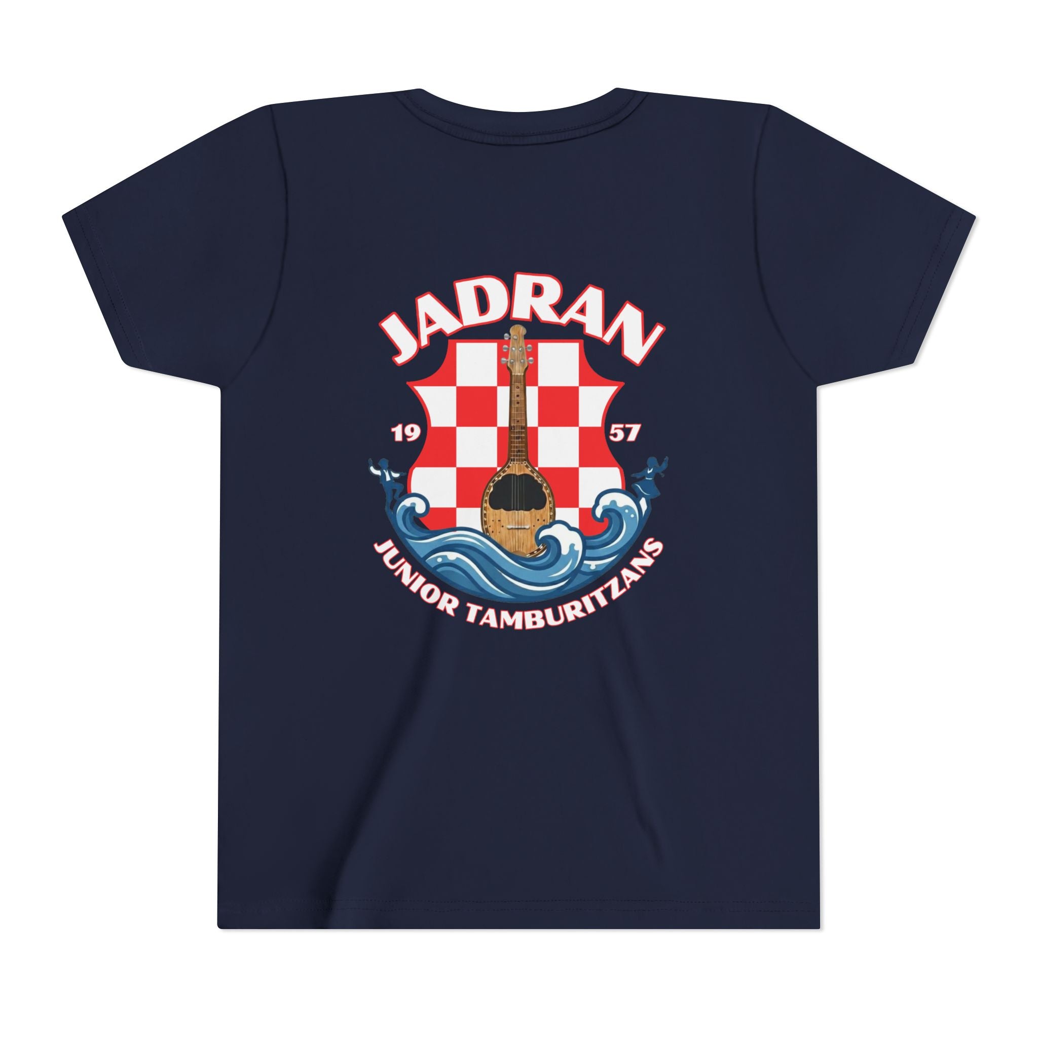 Jadran Junior Tamburitzans Kid Shirt - White and Red Lettering