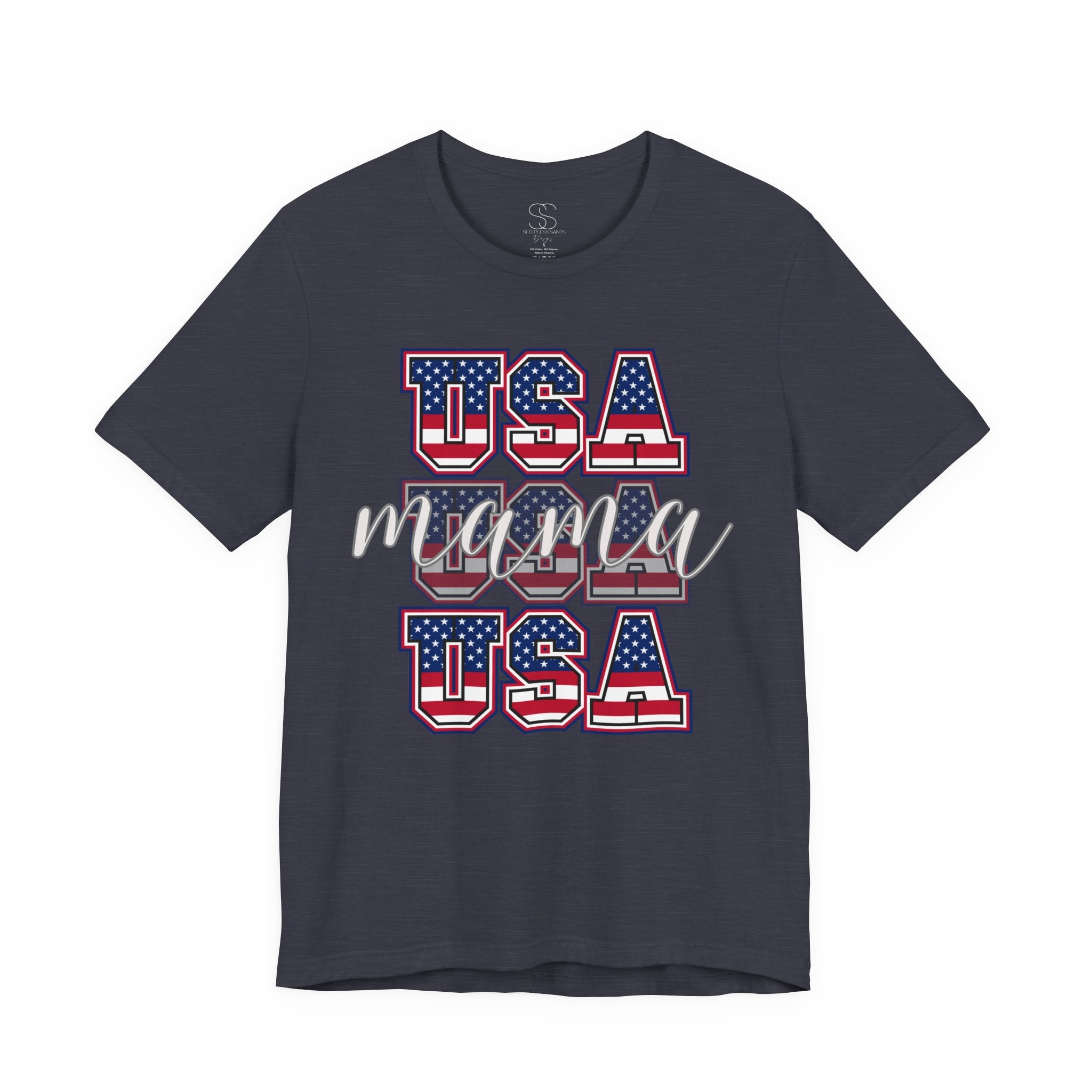 USA Mama Tee - Patriotic Fourth of July Mom Shirt
