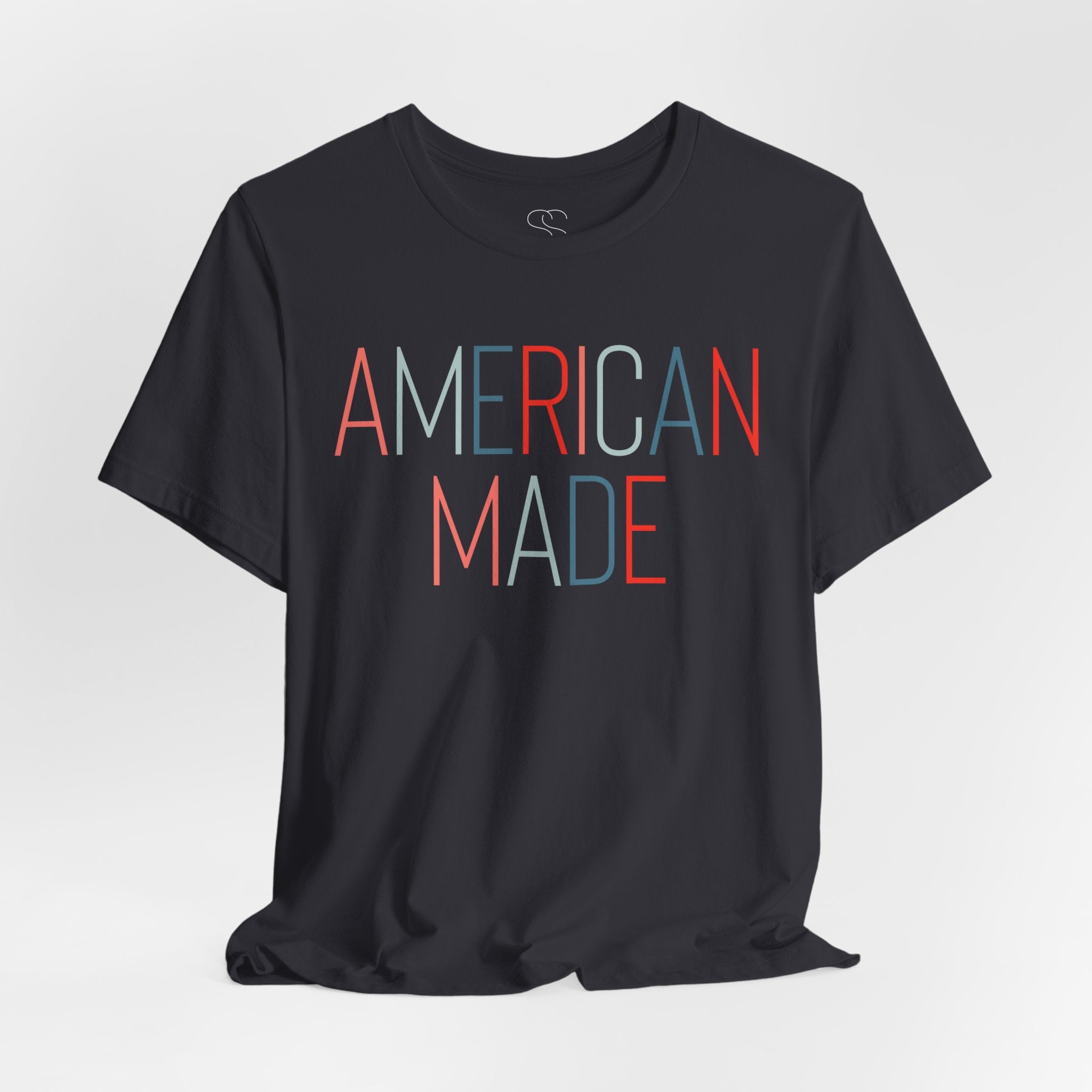 American Made Tee - Retro Red & Blue Graphic T-Shirt