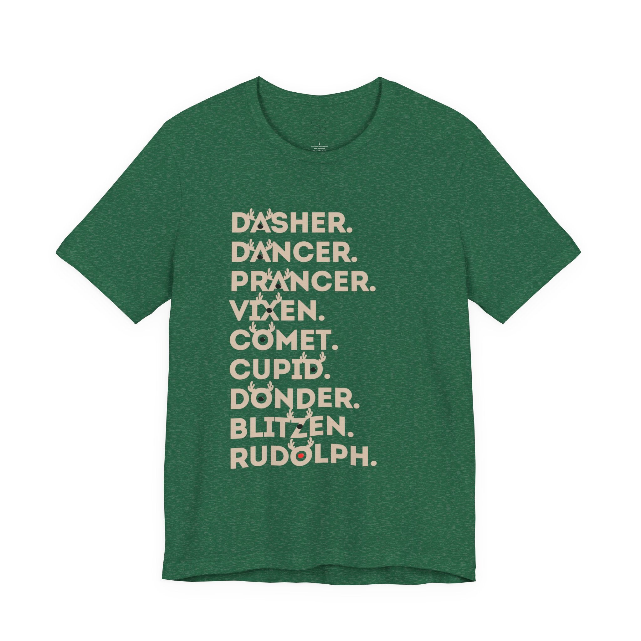 Christmas Reindeer Names Tee