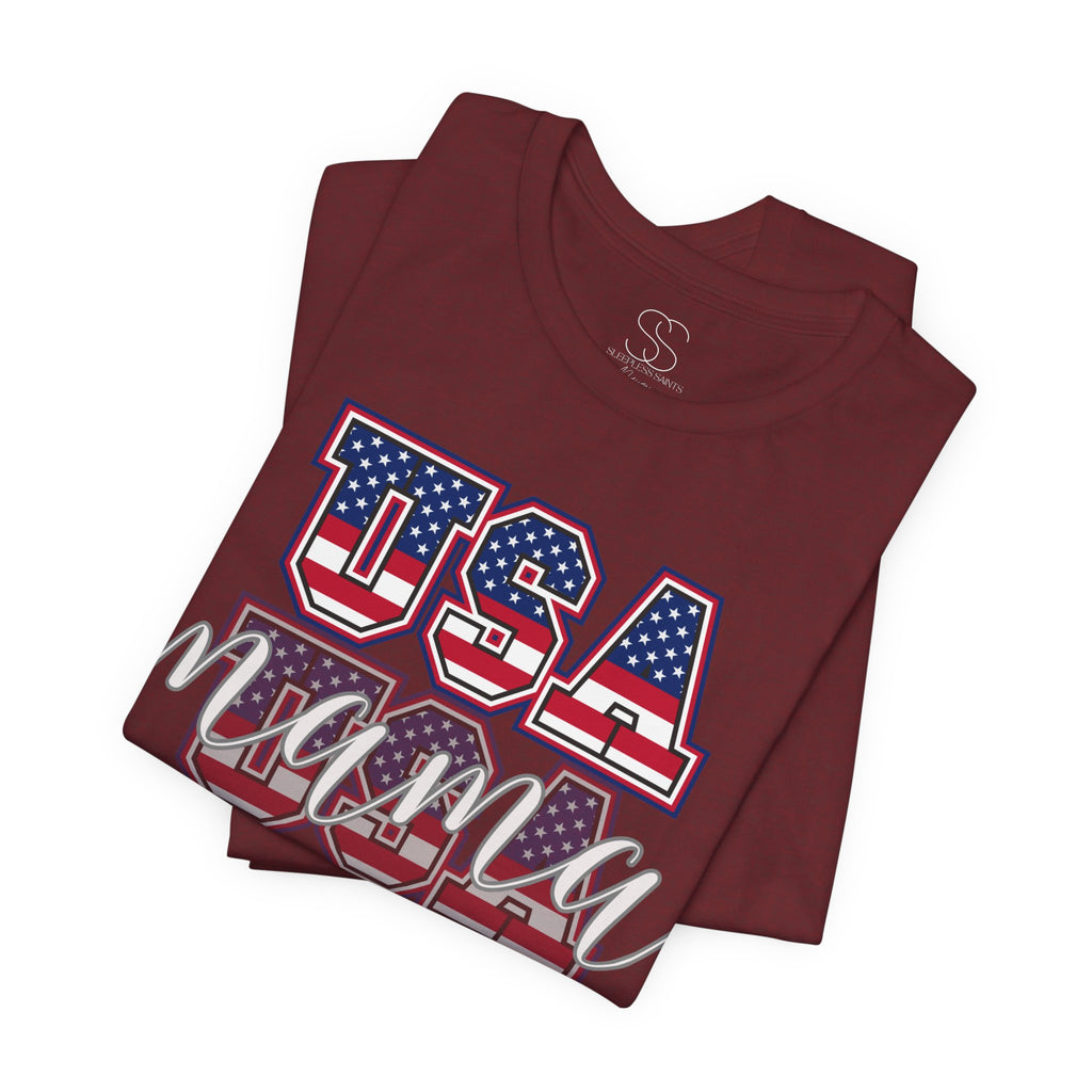 USA Mama Tee - Patriotic Fourth of July Mom Shirt