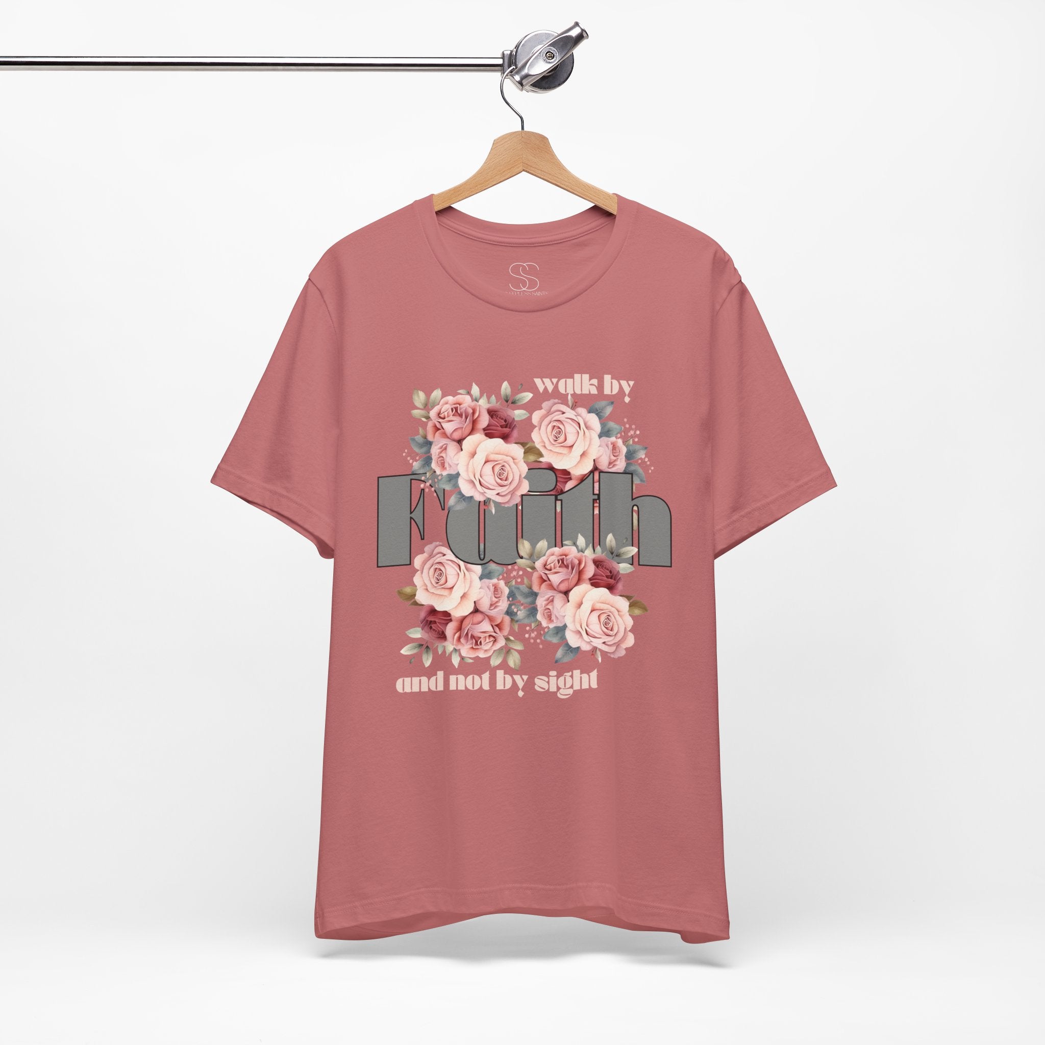 Faith Floral Tee — “Walk by Faith and Not by Sight” Inspirational T‑Shirt