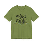 Merry & Bright Christmas Tee - Holiday Light Script T-Shirt
