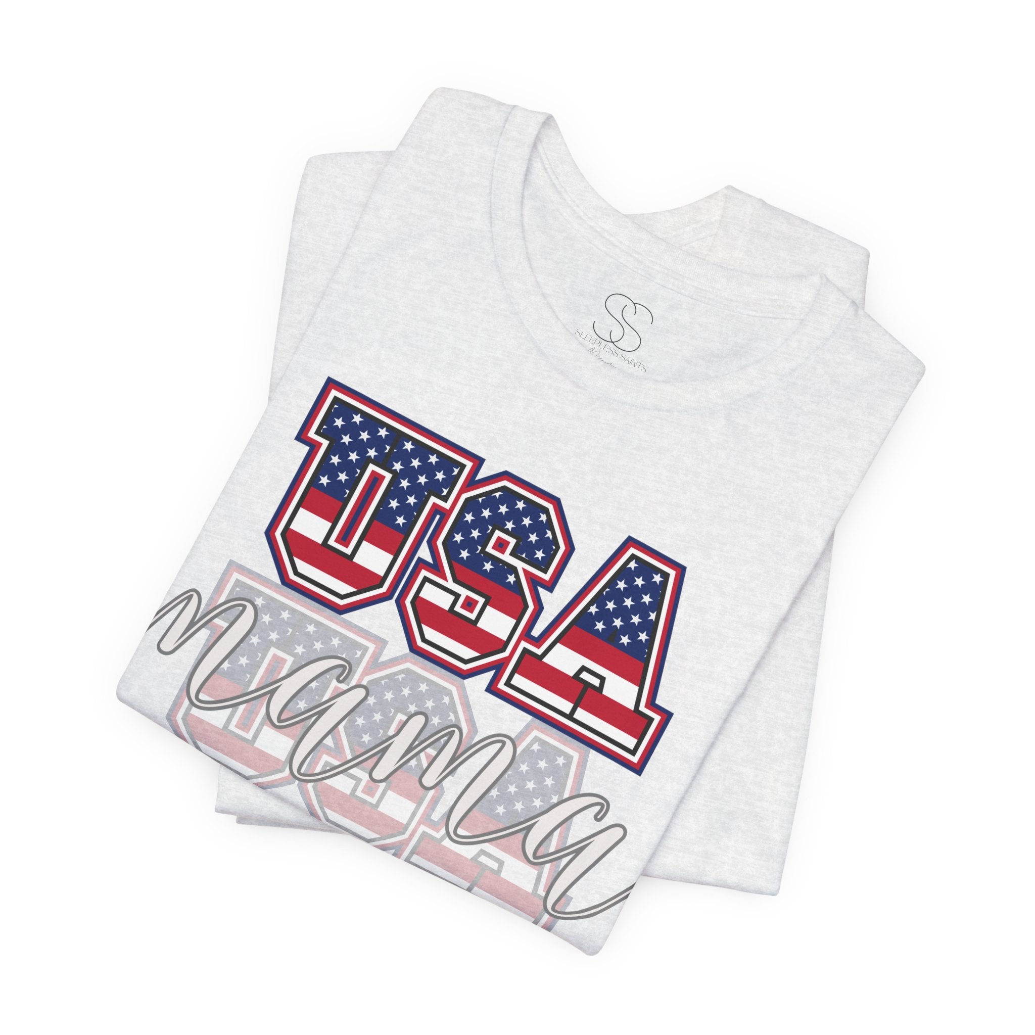 USA Mama Tee - Patriotic Fourth of July Mom Shirt