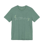 Motherhood Tee — "Motherhood" Script Floral Graphic Short Sleeve Shirt