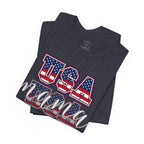 USA Mama Tee - Patriotic Fourth of July Mom Shirt