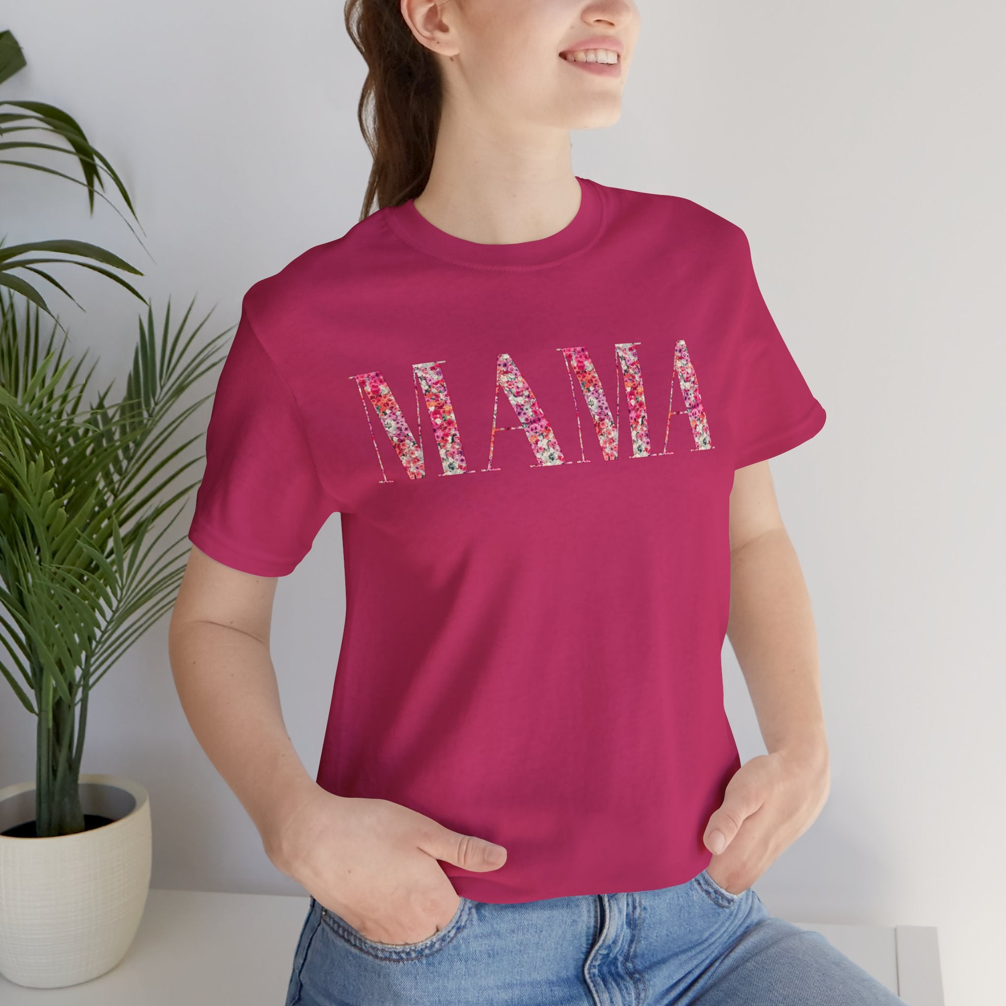 Mama Floral Tee — Women's Mother's Day Cotton T‑Shirt