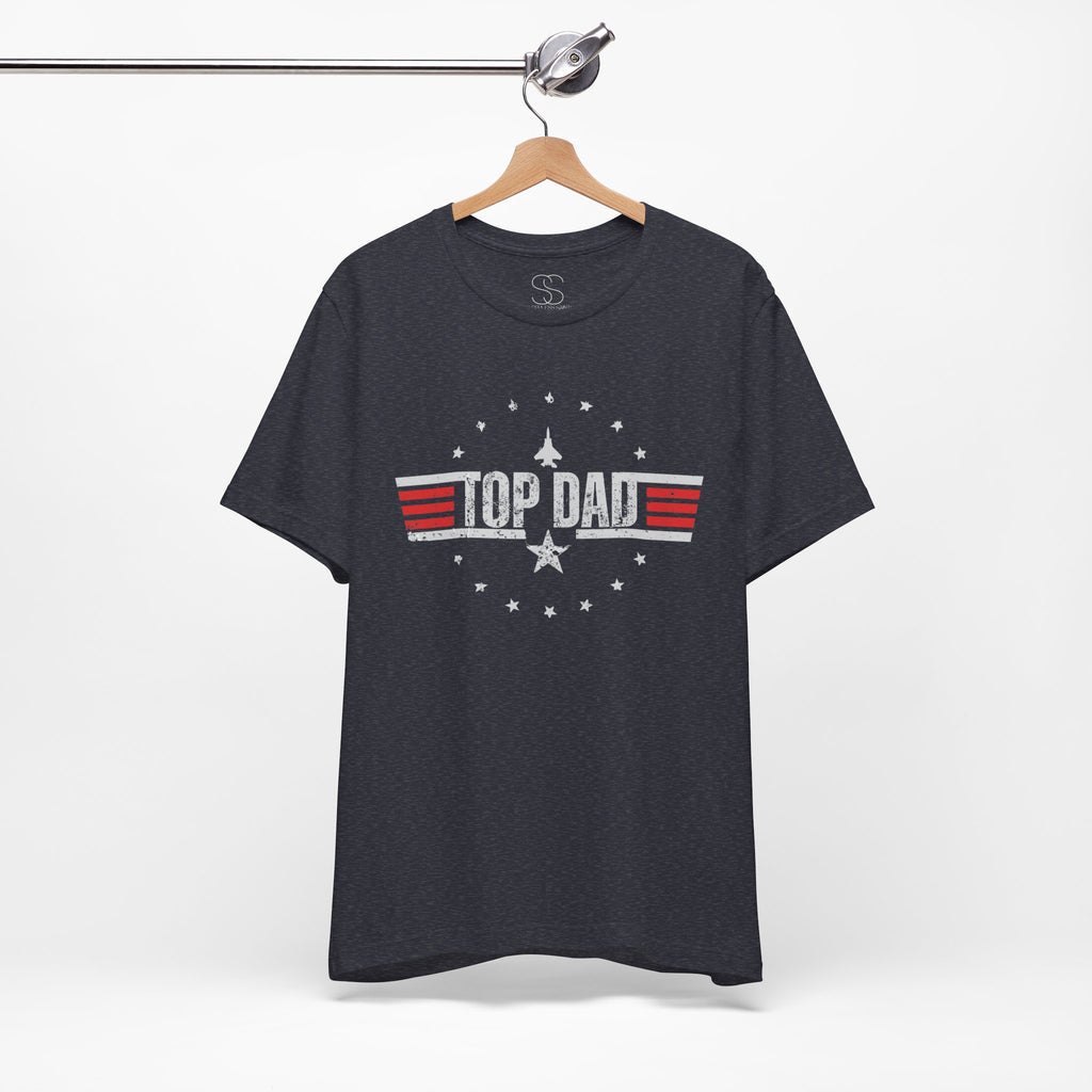 Top Dad Retro Military Stripe T‑Shirt