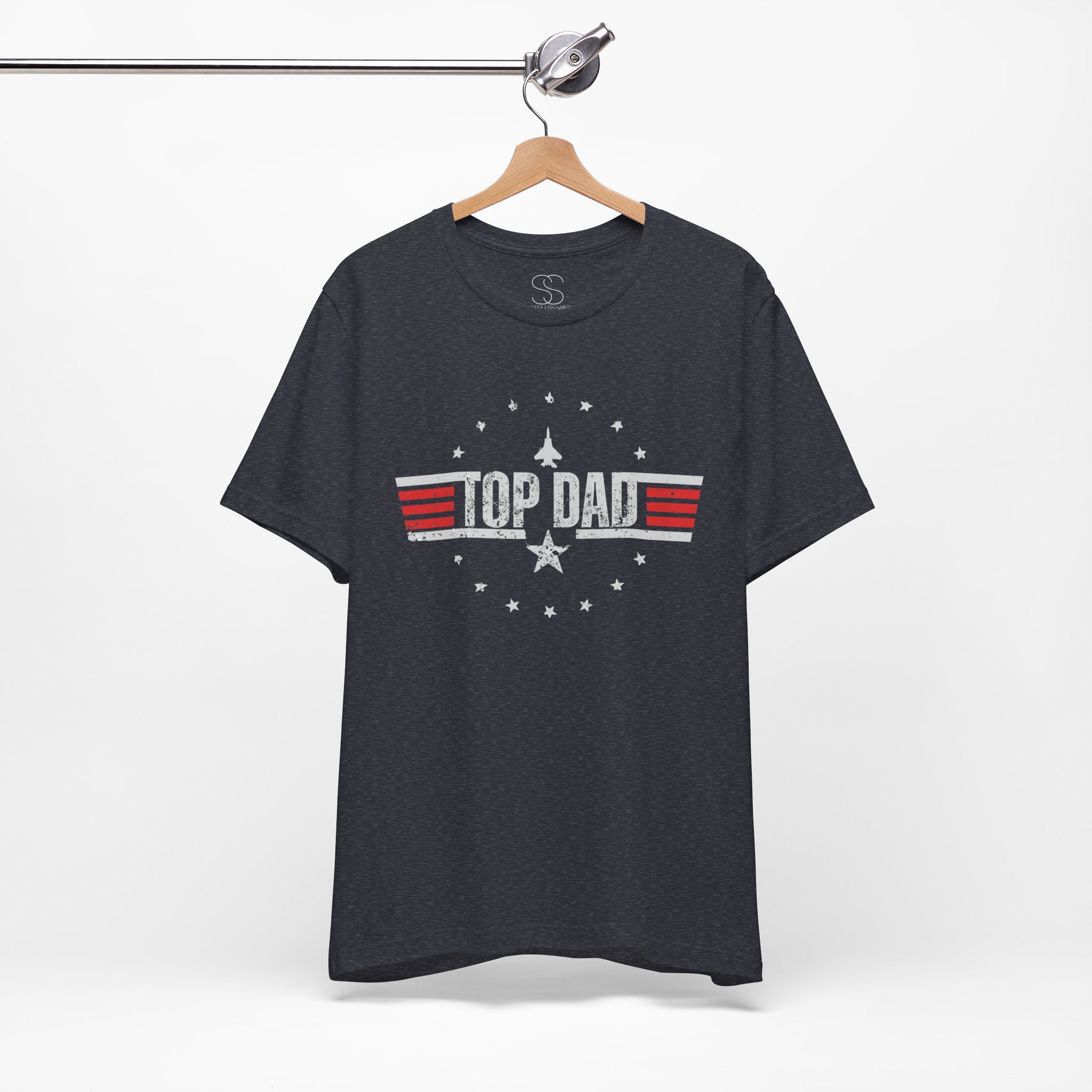 Top Dad Retro Military Stripe T‑Shirt