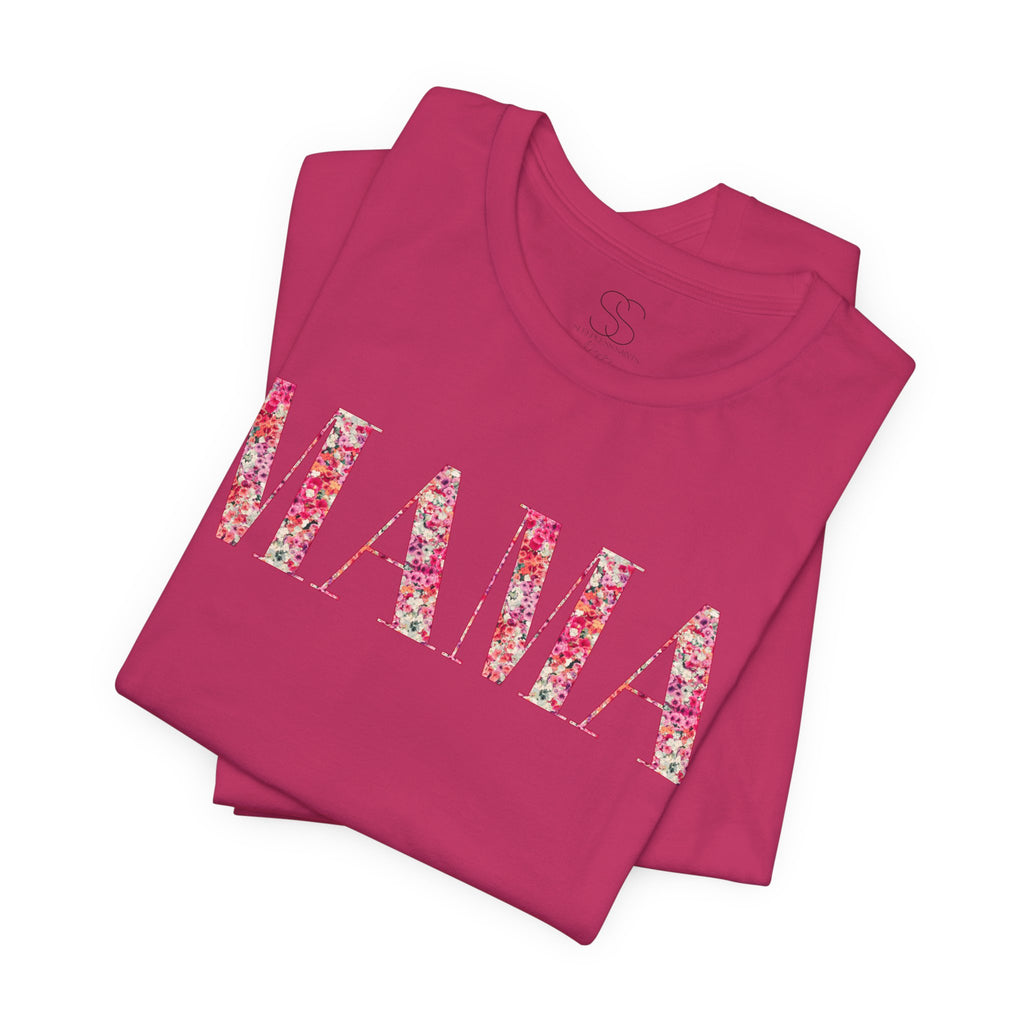Mama Floral Tee — Women's Mother's Day Cotton T‑Shirt