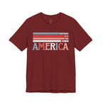 America Patriotic T-Shirt – Retro Stars & Stripes Graphic Tee