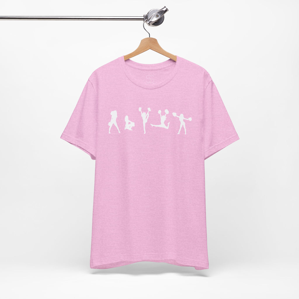 Cheer Poses T-Shirt — Cheerleading Silhouette Tee