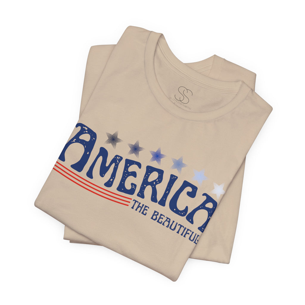 America The Beautiful T-Shirt - Patriotic 4th of July Tee