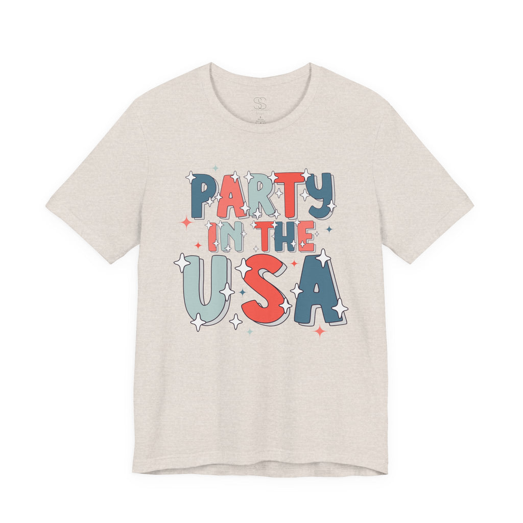 Party in the USA T-Shirt - Patriotic Fourth of July Graphic Tee