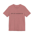 Sorry I Can't I'm Washing My Face T-Shirt — Funny Self-Care Tee