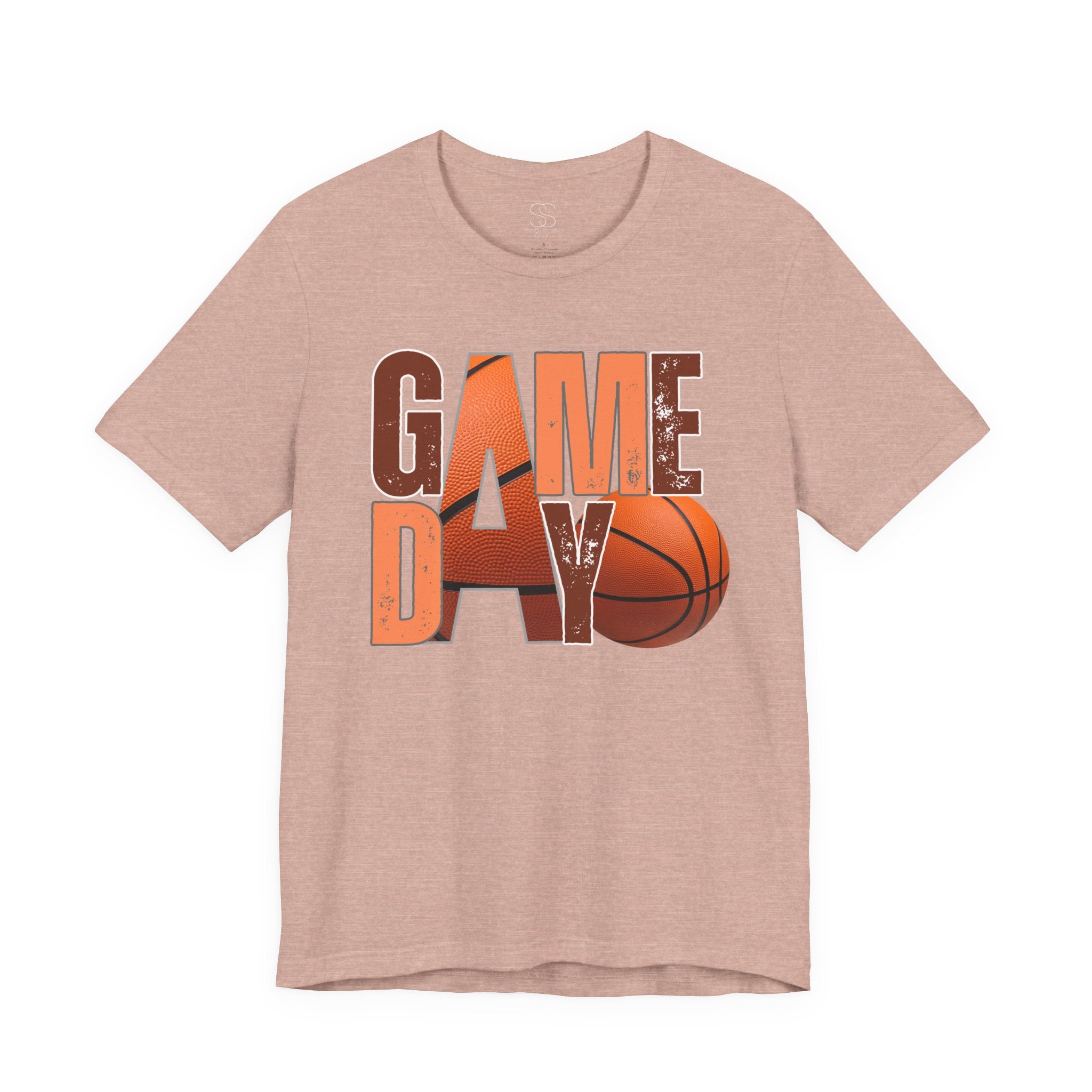 Game Day Basketball T‑Shirt — Retro Orange Basketball Graphic Tee