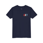 Jadran Junior Tamburitzans Kid Shirt - White and Red Lettering & Serbian Logo